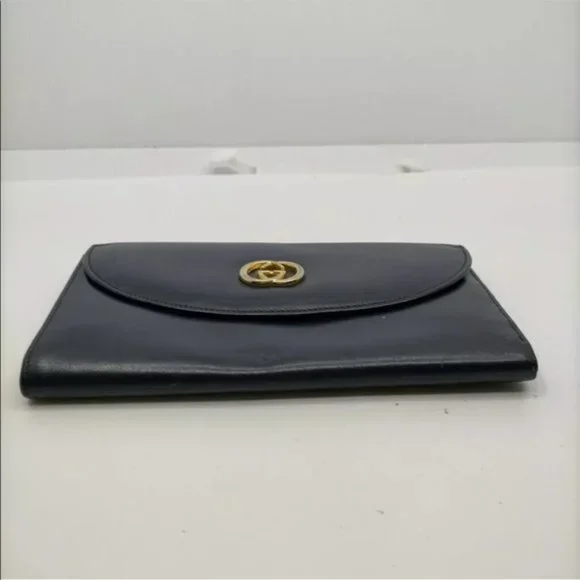 Gucci Long Wallet Blue Leather - Picture 3 of 10